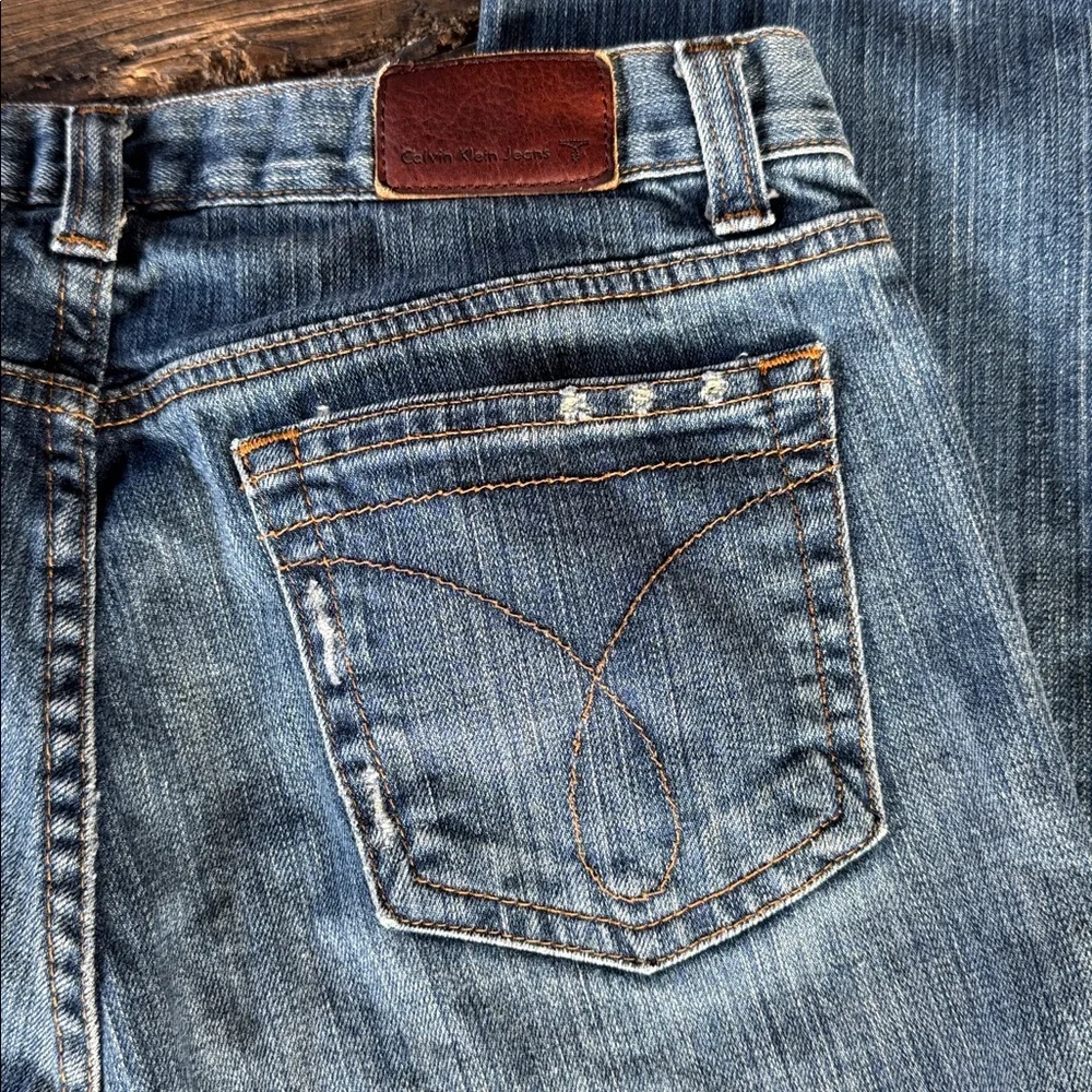 Calvin‎ Klein Y2K 1990’s low rise boot cut jean dark vintage wash Size 10